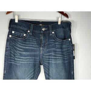 True Religion Rocco Relaxed Skinny Last Call Jeans Men's 31x32 Dark Wash Denim